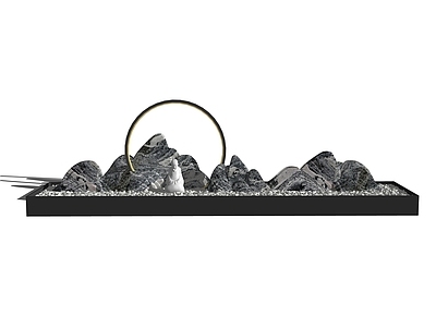 新中式其他小品 片山石 雪浪山 禅意小品 石头