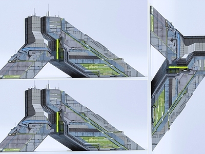 现代艺术风格建筑 赛博朋克城市建筑 未来科幻建筑 赛博朋克风格街道 外星建筑城市 赛博朋克建筑构件