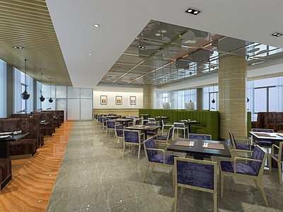 现代极简自助餐厅 现代餐厅大厅 极简餐厅卡座 酒店自助餐厅