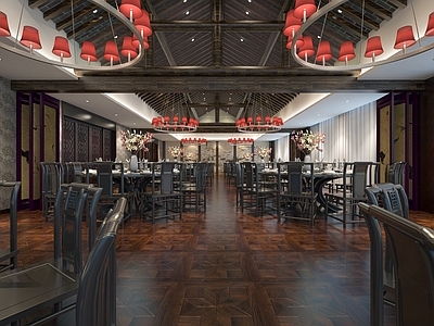 新中式中式中餐厅 新中式餐厅 中式复古餐厅