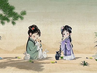 女人 国风 汉服 动漫 人物