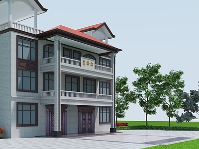 新中式欧式艺术风格建筑 农村自建房