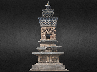 中式古建 龙虎塔 石塔
