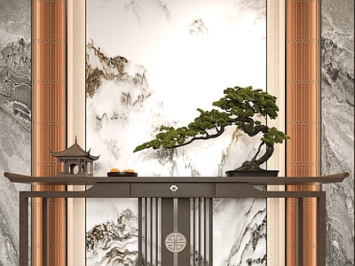 新中式条案 新中式端景条案