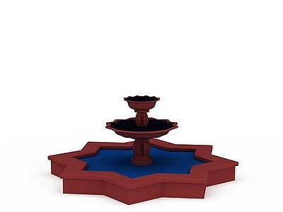 现代其他景观小品 多边形喷泉