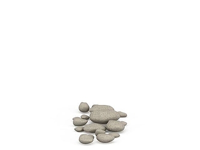 现代其他景观小品 公园石头
