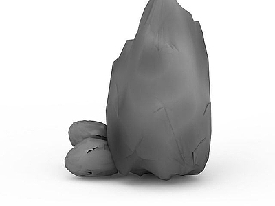 现代其他景观小品 景观石头