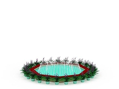 现代其他景观小品 园林景观喷泉