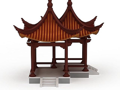 现代其他景观小品 中式亭子