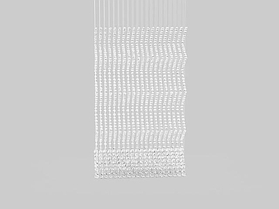 现代灯具组合 方形水晶帘灯
