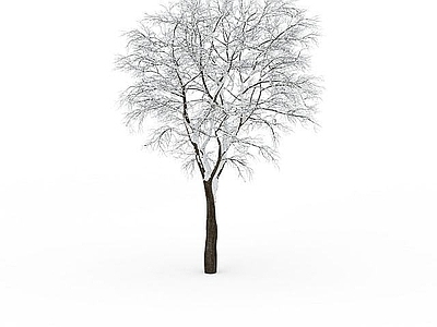 现代办公桌 小型挂雪树木