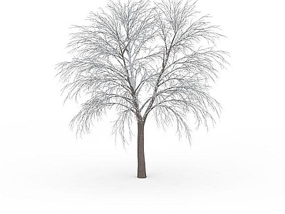 现代办公桌 冬天挂雪树木
