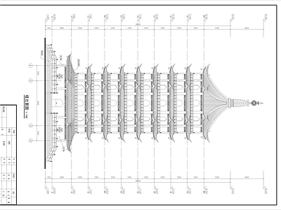 仿古建筑 古建塔 九层塔 宝塔 仿古宝塔 施工图