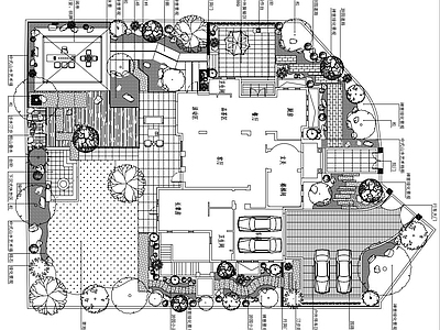 新中式中式庭院 新中式庭院 施工图