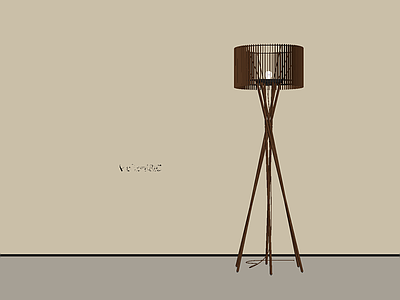 中古落地灯 中古风落地灯