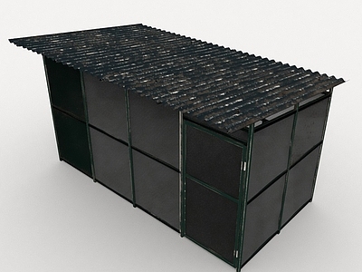 现代其他公共建筑 铁皮房 小屋子