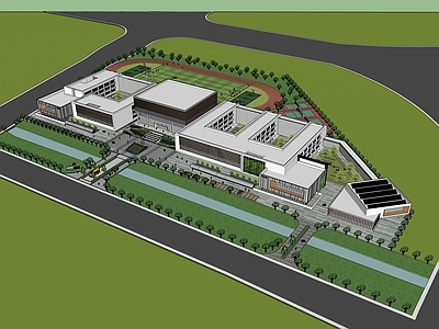 现代学校建筑 艺术学校 学校