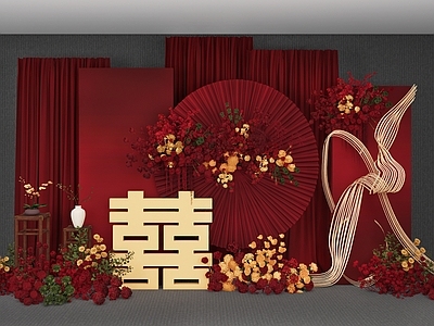 新中式其他酒店空间 新中式婚礼美陈