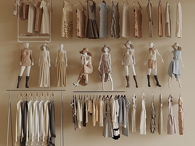 衣服 服装模特 衣服店 女装店 女装模特 衣架