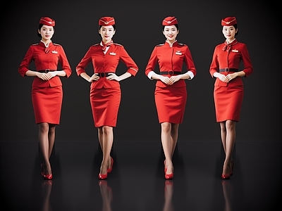 女人 2D现代人物 空姐 乘务人员 空乘人员 航空美女