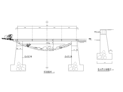 景观节点 园桥汀步 施工图