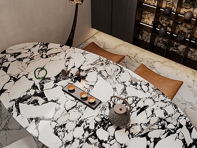 轻奢复古茶室 茶室 侘寂茶室 别墅茶室