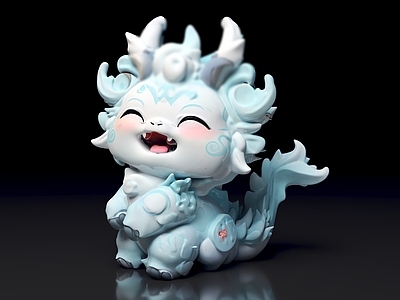 其他动物 现代可爱卡通小龙 新中式小龙IP形