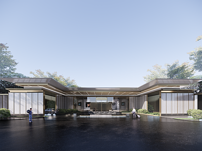 现代小区建筑 高端会所下沉庭院 示范区景观 现代下沉会所 示范区下沉会所 示范区下沉庭院