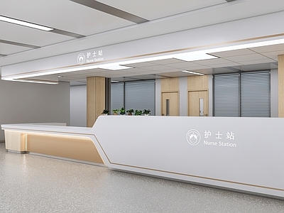 现代医院 现代护士站 医院过道 医院走廊