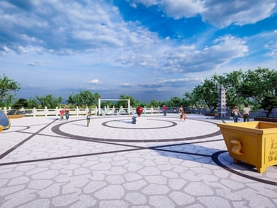现代轻奢景观公园 八卦景观
