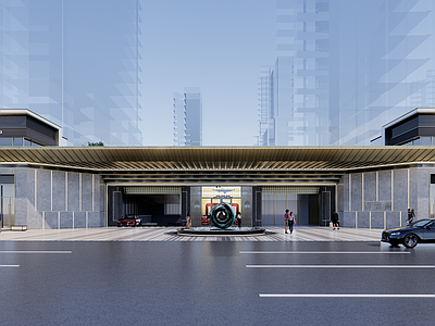 现代小区建筑 小区大门 现代小区入口大门 示范区大门 售楼处入口 社区主入口