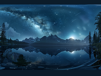 现代中式天空HDR 夜景HDR 宇宙星空HDR 黄昏HDR