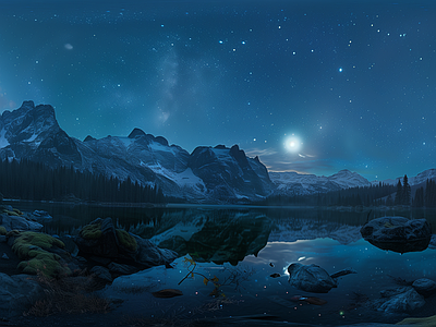 现代新中式天空HDR 宇宙星空HDR 夜景HDR