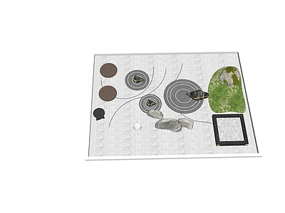 现代庭院小品 庭院