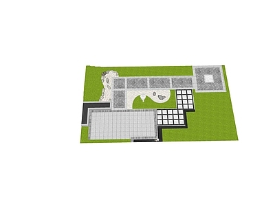 现代庭院小品 庭院