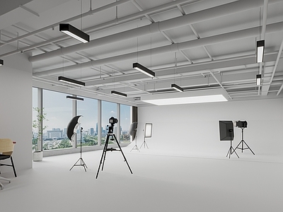 现代极简直播间 现代无影直播间