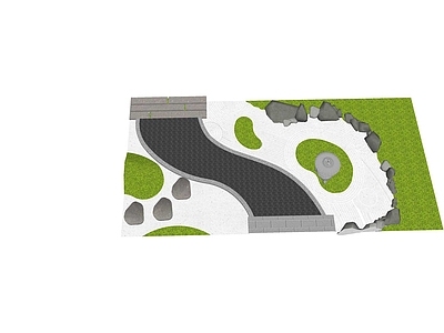 现代庭院小品 庭院