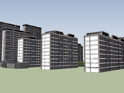 现代高层住宅 中海建筑 住宅示范区商业