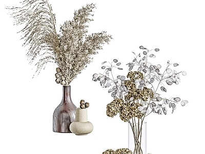 现代植物干支花瓶插花