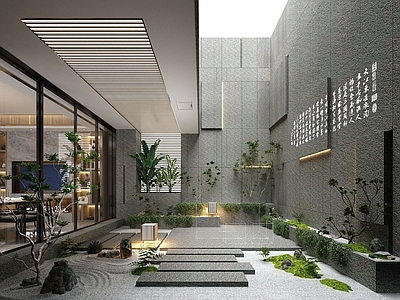 新中式别墅庭院