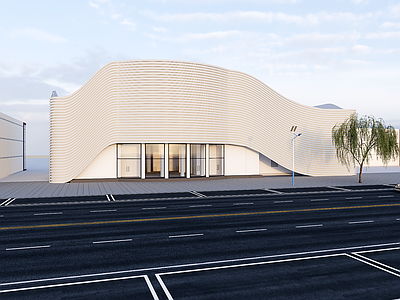 现代艺术风格建筑 曲线建筑 建筑外观