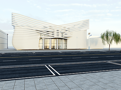 现代艺术风格建筑 建筑设计 曲线设计 建筑外观 外形设计