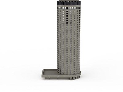 现代其他建筑外观 圆形灰色大楼
