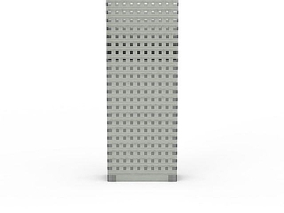 现代其他建筑外观 方形白色写字楼