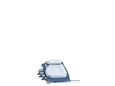 现代其他建筑外观 蓝白色异形建筑
