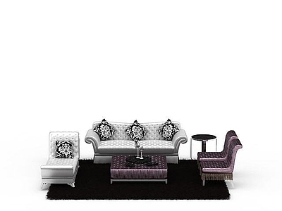 现代双人沙发 豪华沙发组合