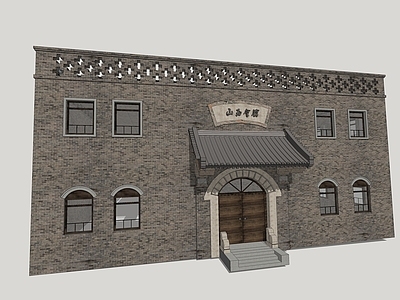 中式古建筑 会馆 山西建筑