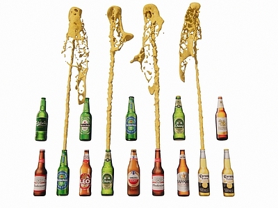 现代新中式挂件 啤酒瓶喷洒
