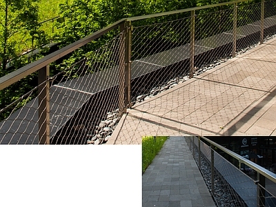 现代其他景观 钢网栏杆 金属栏杆 现代栏杆 丝网栏杆 施工图