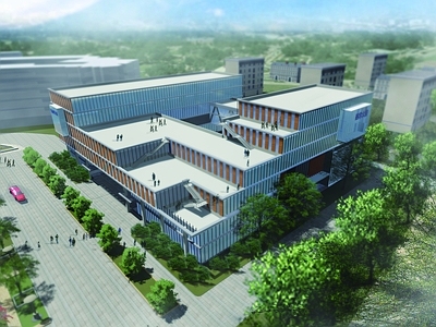 现代学校建筑 大学教学楼设计 药学教学楼设计 教学楼设计